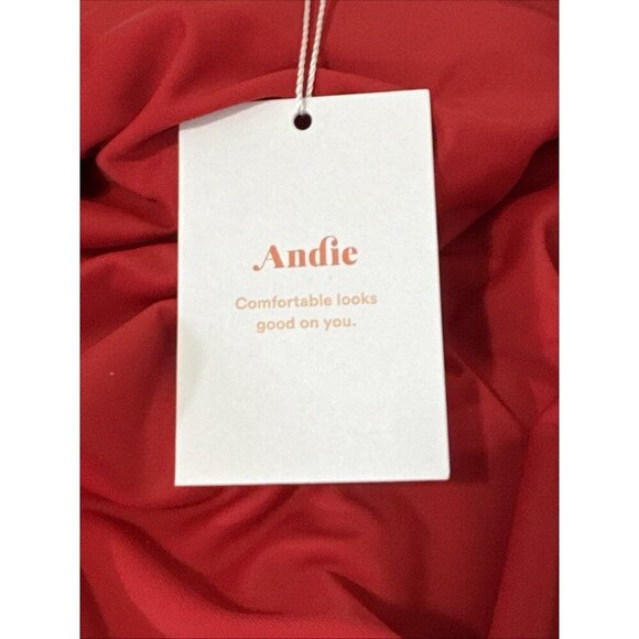 Andie Nantucket XXXL US 20 1 Piece Swimsuit Red NWT One Shoulder 9552 - Picture 10 of 16
